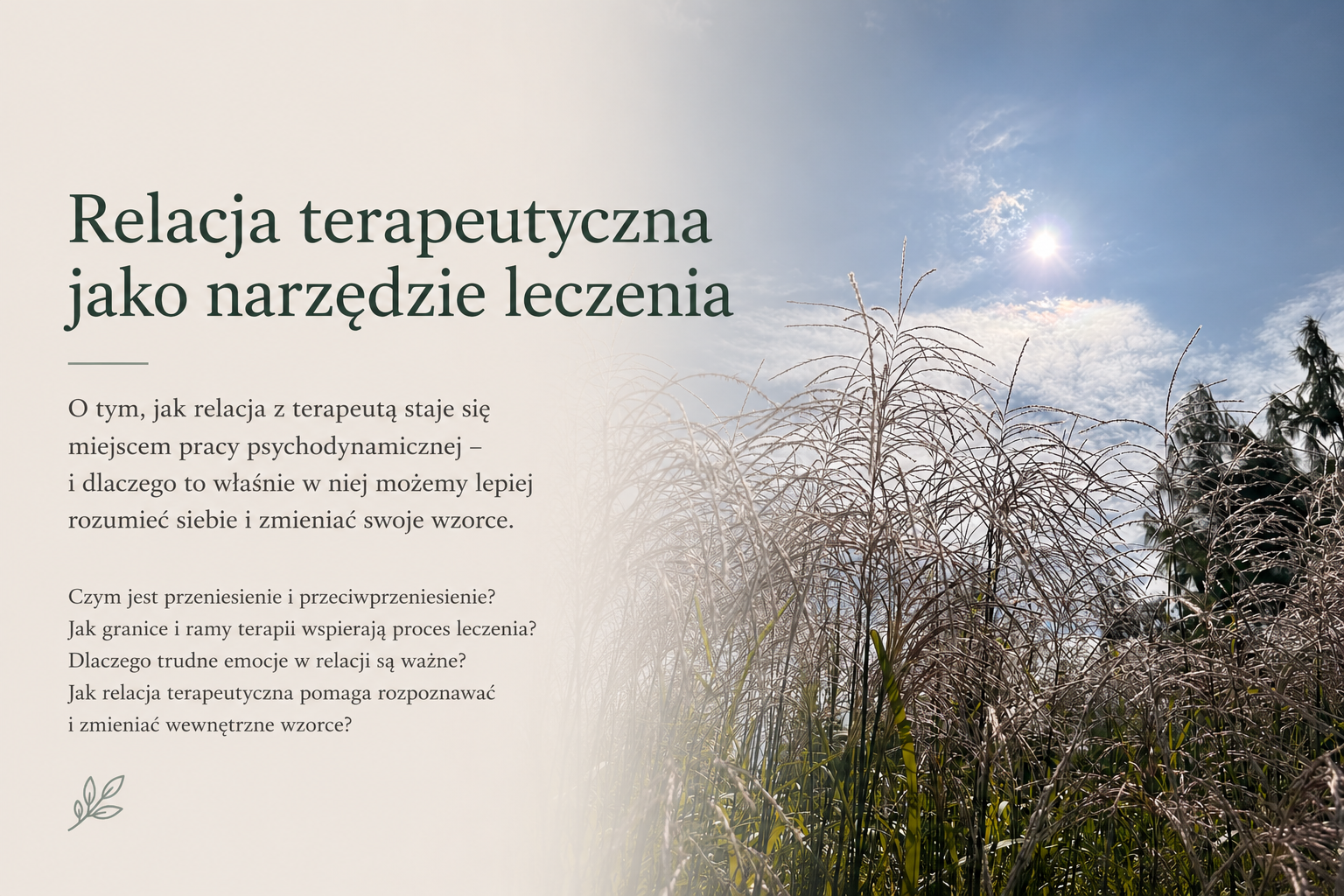 Relacja terapeutyczna jako narzędzie leczenia