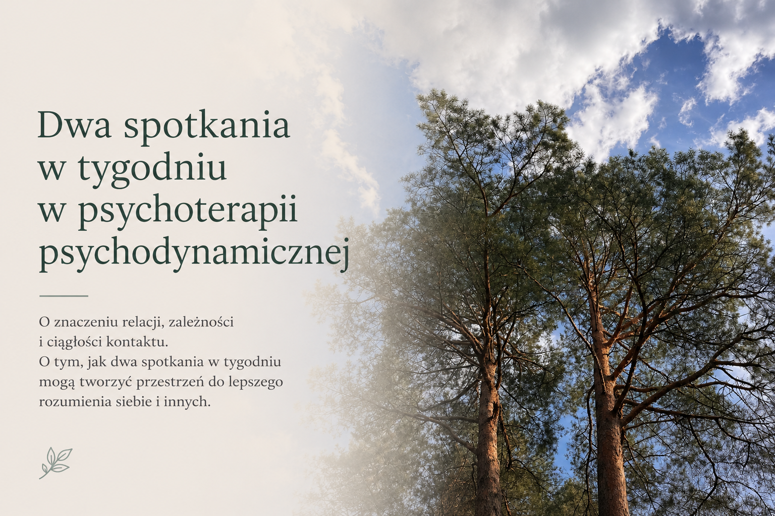 Dwa spotkania w tygodniu w psychoterapii psychodynamicznej